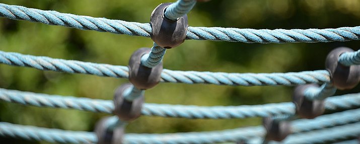 Ein blaues Netz