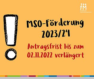 Antragsfrist für die MSO-Förderung wurde bis zum 02.11.2022 verlängert